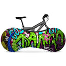HSSEE graffiti series elastic bicycle indoor dust cover elastic fabric bicycle tire cover 700c 26"-28" road bike accessories