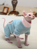 猫咪衣服冬季保暖柔软猫咪棉质连帽衫，斯芬克斯猫服饰套头衫，斯芬克斯幼猫衣服，猫咪用品