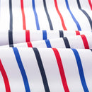 Men's Color Block Striped Wrinkle-Resistant Dress Shirt Long-Sleeve Standard-fit Hidden Button Collar Casual Pure Cotton Shirts