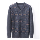 New Fashion Brand Sweater For Mens Pullovers V Neck Slim Fit Jumpers Knit Thick Warm Autumn Korean Style Casual Clothing Men