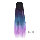 Box Braids Baseball Cap Wig 24inch Long Synthetic Braid Wigs Hat with Braiding Hair Extensions For Black Women Adjustable Size