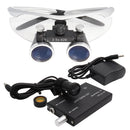 Dental Loupes Dental Magnifier Dental Lab Medical Loupes Magnification Binocular 2.5/3.5x420 Headlight Headlamp 5W Set Metal Box