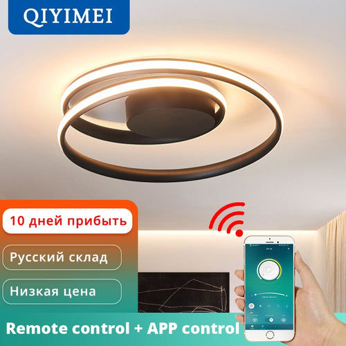 现代吊灯 LED 灯具 客厅 卧室 书房 吸顶灯 黑白色 装饰灯 AC85-265V
