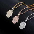 TOPGRILLZ 925 Sterling Silver New Hand Pendant High Quality Iced Out Cubic Zirconia Hip Hop Fashion Delicate Jewelry For Gift