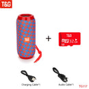 T&amp;G TG117 Portable Bluetooth Speaker Wireless Bass Column Waterproof Outdoor Music Vibro Speakers TF Card Subwoofer Loudspeaker