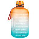 QuiFit 128oz 73oz 43oz 1 Gallon Water Bottle With Time Markings Filter Net Fruit Infuse BPA Free Motivational Sports Drink Jug