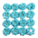 240PCS 5.5cm 2" Pearl Cluster Rhinestone Center Chiffon Hair Flower Hand Sewing Flower Boutique For Baby Headbands
