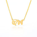 Butterfly Initial Necklace For Women Stainless Steel Gold Chain A-Z Letter Necklace Pendant Bijoux Femme 2020 Boho Jewelry Gift