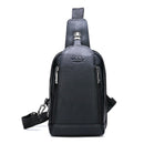 JEEP BULUO Men Crossbody Bag Daily Chest Bag Big Size High Quality Large Capacity Split Leather Shoulder Sling Bag For iPad New