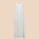 Vestidos 2022 Summer ZANZEA Women  Strapless Sexy V Neck Sleeveless Dress Casual Loose Long Maxi Solid Dress White Oversized