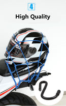 New Reflective Moto Helmet Mesh Net Motorcycle Luggage Net Protective Gears Luggage Hooks Motorcycle Accessories Organizer