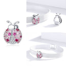 WOSTU 925 Sterling Silver Circle Charm Round CZ Bead Bead Clip Fit Original reflection Charm Bracelet Jewelry Accessories CQX101