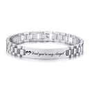 Vnox My Dad HERO Bracelets Personalized Quotes Men Bracelet Qualified Stainless Steel ID Bangle Father&