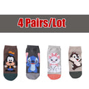 5 Pairs/Lot women socks Casual Korea cartoon animal socks Cotton Cute girl funny mouse duck ankle socks size 35-41 dropshipping