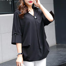 Women's t-shirts Overweight Plus Size Women Clothing Summer Style Chiffon Shirt Top Tee Woman Tees Tops Oversize Women's t-shirt