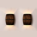 American vintage wall lamps country wine barrel modern wall lights LED E27 for bedroom living room restaurant kitchen aisle bar