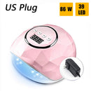 2020款 86W 紫外线LED美甲灯，带39颗LED灯珠，快速烘干，适用于所有凝胶甲油的固化灯
