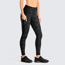 SYROKAN Thermal Fleece Lined Leggings Women High Waisted Winter Yoga Pants with Pockets-28 Inches