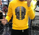 男士卫衣 菱形图案连帽衫 嘻哈圆领卫衣 秋冬款潮牌服装