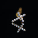 BOEYCJR 925 Silver D color 1.1ct 3mm Moissanite VVS1 Cross Pendant Necklace for Women or Men