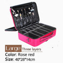 New Fashion Women Cosmetic Bag Travel Makeup Professional Make Up Box Cosmetics Pouch Bags Beauty Case For Makeup Artist