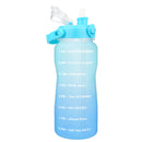 Quifit加仑2升吸管水壶 3.8和2升大容量Tritan材质 不含BPA 励志标语 时间刻度 2000毫升水壶