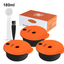 ICafilas180/60ml Refillable Espresso Coffee Maker Capsules for BOSCH Machine Tassimo Reusable Filter Coffee Pod Eco-Friendly