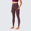 SYROKAN Thermal Fleece Lined Leggings Women High Waisted Winter Yoga Pants with Pockets-28 Inches