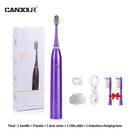 CANDOUR CD-5168 声波电动牙刷 可充电牙刷 IPX8 级防水 15 种模式 USB 充电器 替换刷头套装