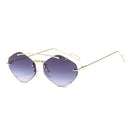OEC CPO Ladies Rimless Polygon Sunglasses Women Brand Designer Trendy Gradient Sunglasses Female Candy Glasses UV400 O225