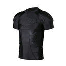 Men Sports Kneepad Elbow Shock Guard Compression Padded Shorts Shirt Vest Set Soccer Basketball Protective Gear Chest Rib Guards