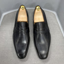 Size 6 To 13 Classic Mens Penny Loafers Genuine Cow Leather Dress Shoes Brown Handmade Slip on Italian Style Office Formal Shoes