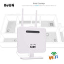 KuWFi 4G路由器Sim卡300mbps解锁版4G CPE无线路由器150mbps CAT4移动WiFi热点带Sim卡槽4个LAN端口