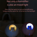 可爱星球猫空气加湿器 超声波香薰机 带浪漫彩虹LED灯 USB迷你加湿器 香薰雾化器
