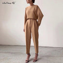 Mnealways18 Vintage Zipper Khaki Trousers Women High Waist Office Pants Ladies Brown Trousers Work Wear Autumn Long Pants 2021
