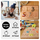 Montessori Tracing Board Wooden toy for girls boy Double Sided Uppercase &amp; Lowercase Letters number Educational game toy product