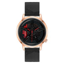 Men Watch Car Wheel Rim Hub Dial Male Wristwatch Cool Man Black Waterproof Watches Mesh Stainless Steel Quartz Relogio Masculino