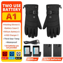 HEROBIKER 摩托车手套 防水加热 Guantes Moto 触屏电池供电摩托车赛车骑行手套 冬季##