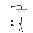 Bathroom Faucet Black Brass Built Installation Rain Shower Head Hand Sprayer With Seat Two-Function And Hot Cold Mixing Switch