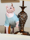 猫咪衣服冬季保暖柔软猫咪棉质连帽衫，斯芬克斯猫服饰套头衫，斯芬克斯幼猫衣服，猫咪用品
