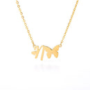 Butterfly Initial Necklace For Women Stainless Steel Gold Chain A-Z Letter Necklace Pendant Bijoux Femme 2020 Boho Jewelry Gift