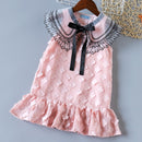 Humor Bear  Summer New  Sleeveless Cute Girl Dress Toddler Kid Princess Party Dress Print Back Bow Baby Kids Clothes