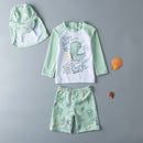 Swimwear for Children 3 Pieces Long Sleeve Swimsuit Kids Sun UV Protection Baby Bathing Clothes Child Toddler Swimming Suit Boys