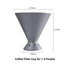2021 New Design Household Hand Drip Coffee Set with Filter V60 Drip Brewing Device Ceramic Material 650ml Sharing Coffee Pot