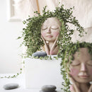 Girls Face Head Flower Planter Succulent Plant Flower Container Pot Flowerpot Figure Garden Decor Nordic Tabletop Ornament H5