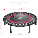 40" Fitness trampoline Silent Mini with Adjustable Handle length Adults Kids indoor GYM Bungee Rebounder Jump Trainer Workout