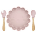 2020 New Arrivals Wholesales Manufacturer Nordic Portable Silicone Non-slip Flower Shape Bowl placemate Edible Baby Shower Gift