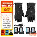 HEROBIKER 摩托车手套 防水加热 Guantes Moto 触屏电池供电摩托车赛车骑行手套 冬季##