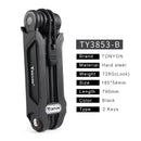 PAW Foldable Bike Lock 2 Keys Strong Security Anti-theft Bicycle Lock Heavy Duty Chain Cable Padlock Motorcycle Lock For Bicycle