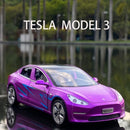 1:32 特斯拉MODEL X MODEL 3 MODEL S 合金汽车模型压铸玩具车 声光儿童玩具 男孩礼物